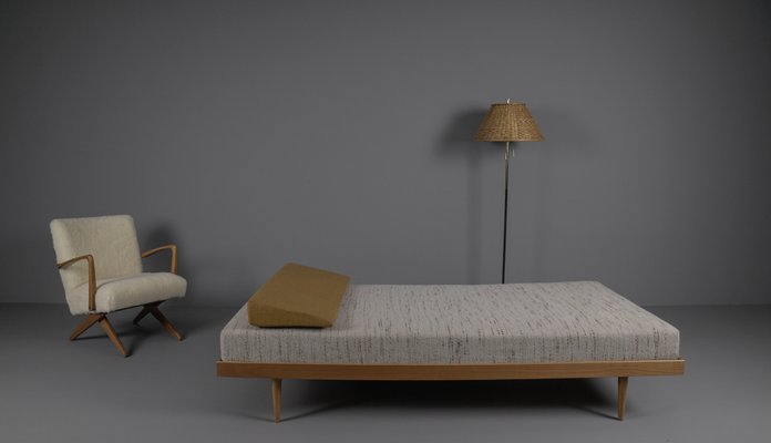 Scandinavian Cherry Wood Daybed, 1950s-KQB-1431175