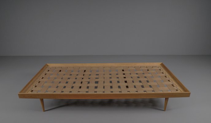 Scandinavian Cherry Wood Daybed, 1950s-KQB-1431175