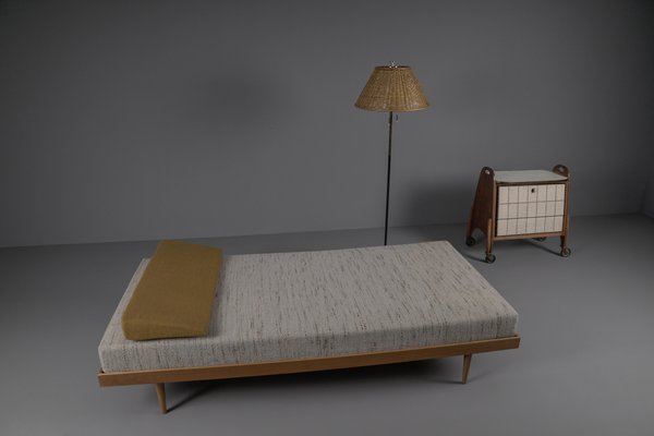 Scandinavian Cherry Wood Daybed, 1950s-KQB-1431175