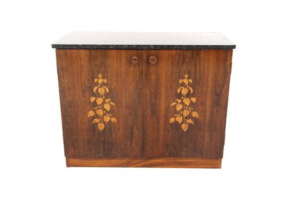 Scandinavian Chest of Drawers in Rosewood from Mjölby Intarsia, Sweden, 1950s-GEK-2022912