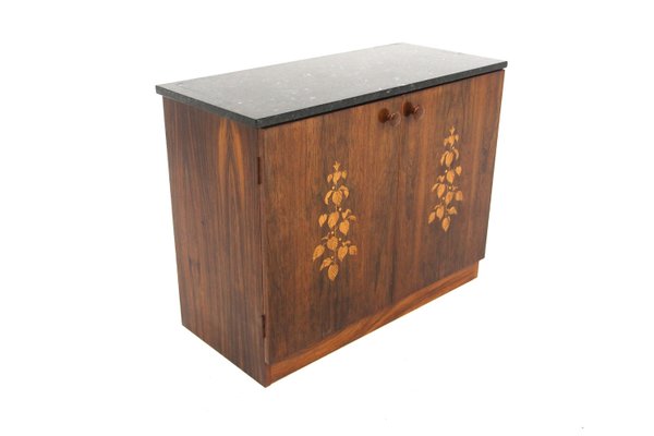 Scandinavian Chest of Drawers in Rosewood from Mjölby Intarsia, Sweden, 1950s-GEK-2022912