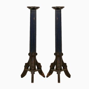 Scandinavian Church Pedestals, 1750s, Set of 2-SA-1368194