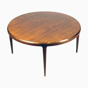 Scandinavian Circular Rosewood Coffee Table attributed to Johannes Andersen from CFC Silkeborg, 1960s-MH-1821517