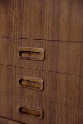 Scandinavian Classic Teak High Sideboard with Drawers, 1960s-ZAA-1148316