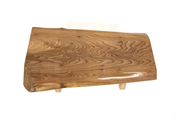 Scandinavian Coffee Table in Elm, Sweden, 1970s-GEK-1749617