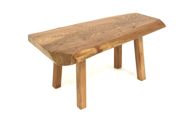 Scandinavian Coffee Table in Elm, Sweden, 1970s-GEK-1749617