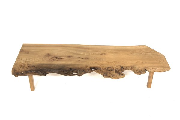 Scandinavian Coffee Table in Elm, Sweden, 1970s-GEK-1749619