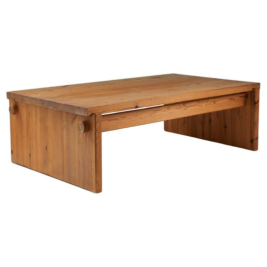 Scandinavian Coffee Table in Pine attributed to Yngve Ekström for Swedese, 1970s