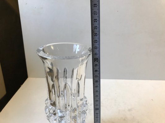 Scandinavian Crystal Vase by Bengt Edenfalk for Royal Krona, 1970s-LCR-852138