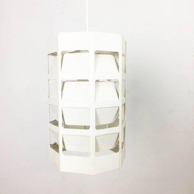 Scandinavian Cubic White Metal Lyskurv Hanging Lamp by Louis Poulsen, 1960s-QZ-1157994