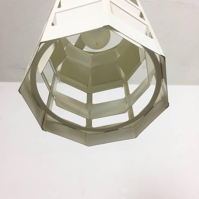 Scandinavian Cubic White Metal Lyskurv Hanging Lamp by Louis Poulsen, 1960s-QZ-1157994