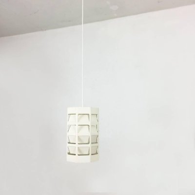 Scandinavian Cubic White Metal Lyskurv Hanging Lamp by Louis Poulsen, 1960s-QZ-1157994