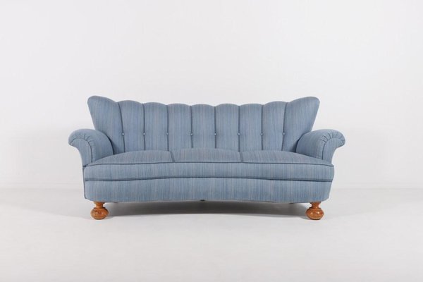 Scandinavian Curved Sofa, 1940s, Sweden-KMC-948161