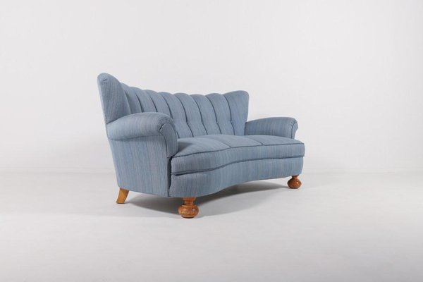 Scandinavian Curved Sofa, 1940s, Sweden-KMC-948161