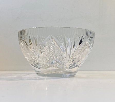 Scandinavian Cut Crystal Bowl, 1930s-LCR-1031381