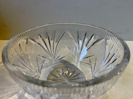 Scandinavian Cut Crystal Bowl, 1930s-LCR-1031381