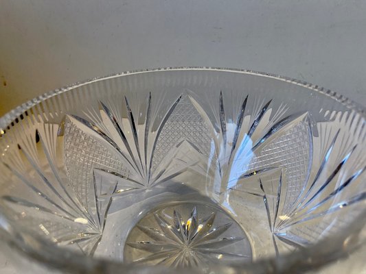 Scandinavian Cut Crystal Bowl, 1930s-LCR-1031381