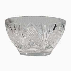 Scandinavian Cut Crystal Bowl, 1930s-LCR-1031381