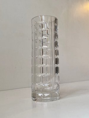 Scandinavian Cut Crystal Vase, 1950s-LCR-1293607