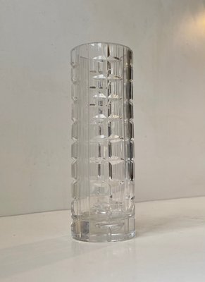 Scandinavian Cut Crystal Vase, 1950s-LCR-1293607