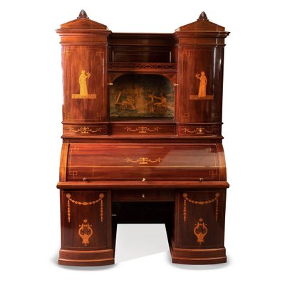 Scandinavian Cylinder Secretary, 1840s-OGW-1680713