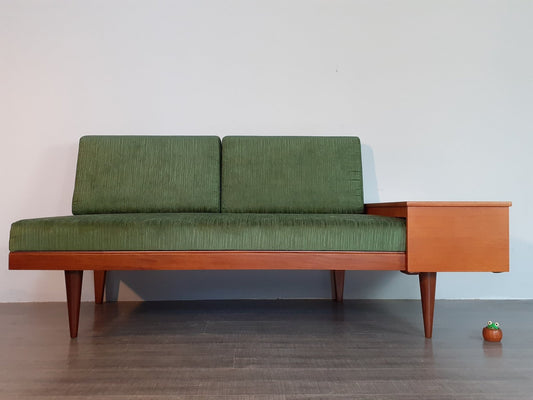 Scandinavian Daybed Sofa in Teak & Green Fabric by Ingmar Relling for Ekornes, 1960s