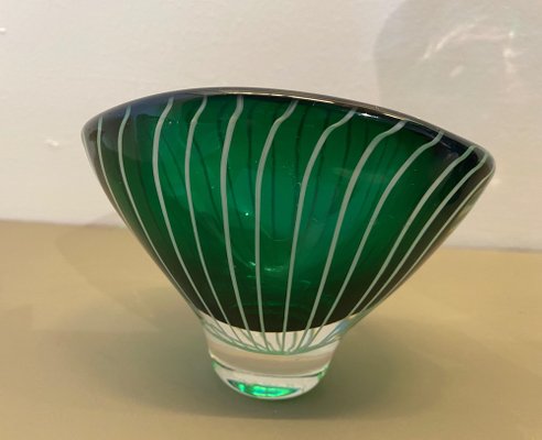 Scandinavian Decorative Striped Glass Object, 1950s-TEP-1310790