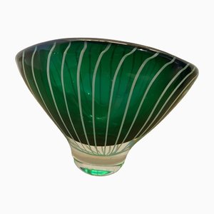 Scandinavian Decorative Striped Glass Object, 1950s-TEP-1310790