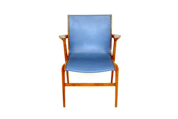 Scandinavian Desk Chair in Beech, Sweden, 1950s-GEK-936209