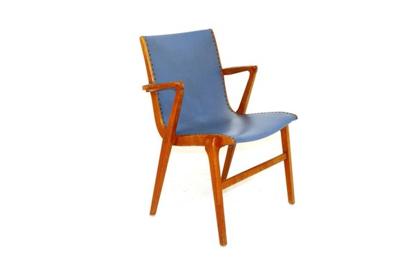 Scandinavian Desk Chair in Beech, Sweden, 1950s-GEK-936209