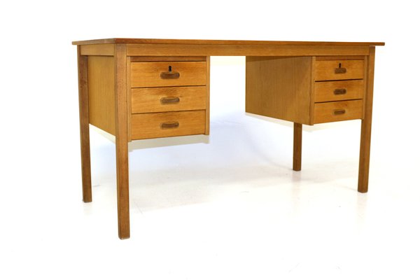 Scandinavian Desk in Oak, Sweden, 1960s-GEK-925594