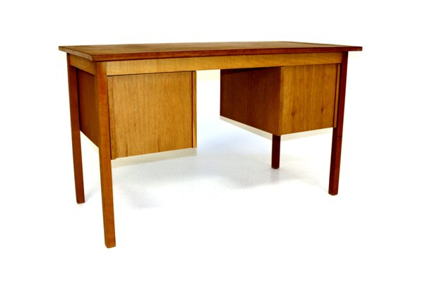 Scandinavian Desk in Oak, Sweden, 1960s-GEK-919670