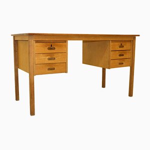 Scandinavian Desk in Oak, Sweden, 1960s-GEK-925594