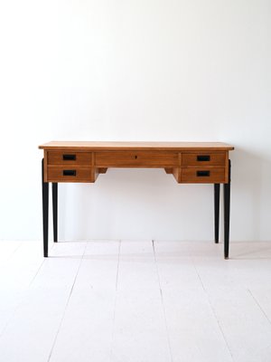 Scandinavian Desk with Black Legs, 1960s-QWP-2034905