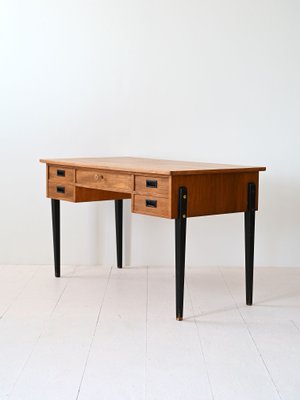 Scandinavian Desk with Black Legs, 1960s-QWP-2034905