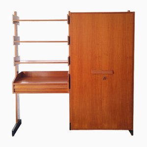 Scandinavian Desk with Wardrobe, 1960s-HCY-1764628