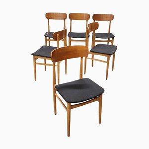 Scandinavian Dining Chairs in Beech, 1960s, Set of 6-DCO-1769104