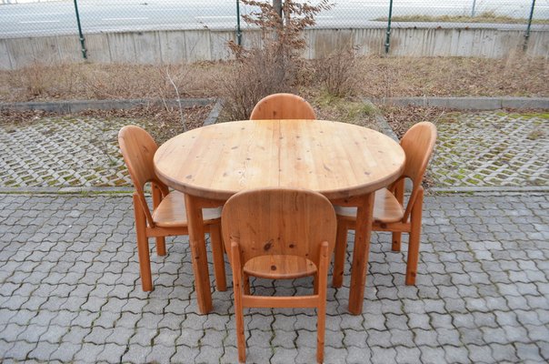 Scandinavian Dining Set in Pine from Glostrup Mobler, Set of 5-UF-1283416