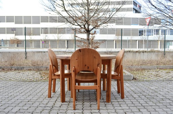 Scandinavian Dining Set in Pine from Glostrup Mobler, Set of 5-UF-1283416