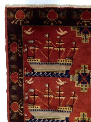 Scandinavian Double Sided Rug with Ships and Seagulls, 1934-BAF-763444