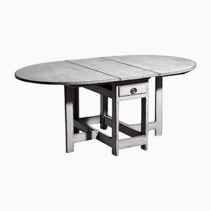 Scandinavian Drop-Left Table with Drawer, 1800s-SA-1089299