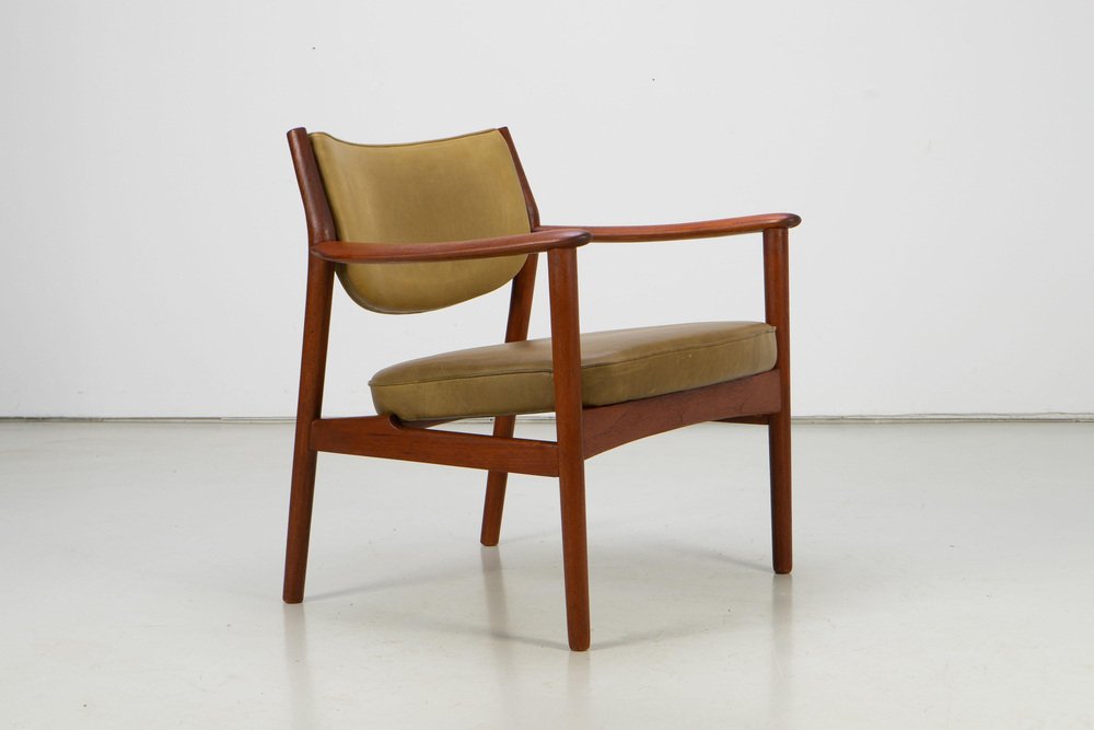 Scandinavian Easy Chairs with Teak and Leather by Westnofa, 1960s, Set of 2