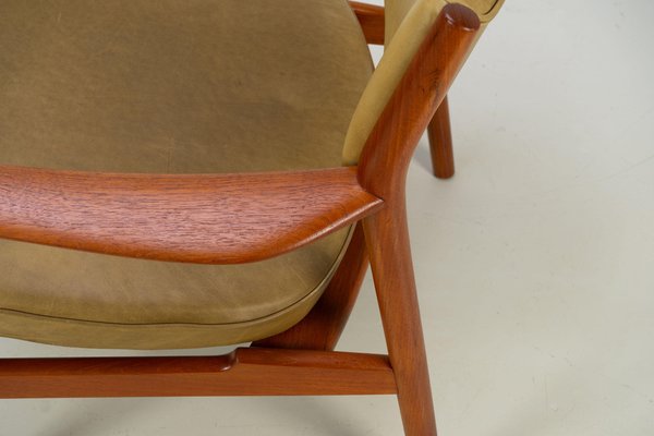 Scandinavian Easy Chairs with Teak and Leather by Westnofa, 1960s, Set of 2-AO-1777136