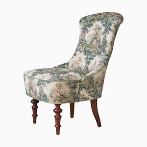 Scandinavian Emma Slipper Chair in Sanderson Textile, Early 20th Century-WRF-1796111