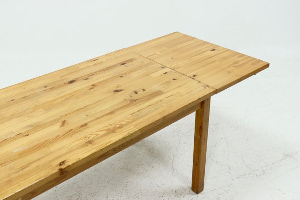 Scandinavian Extendable Dining Table in Solid Pine, 1960s-VV-1256331