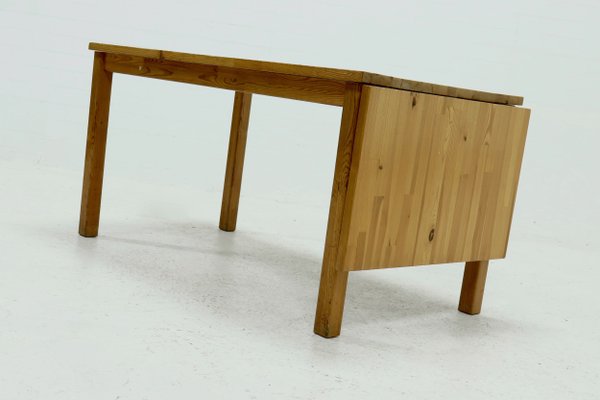 Scandinavian Extendable Dining Table in Solid Pine, 1960s-VV-1256331