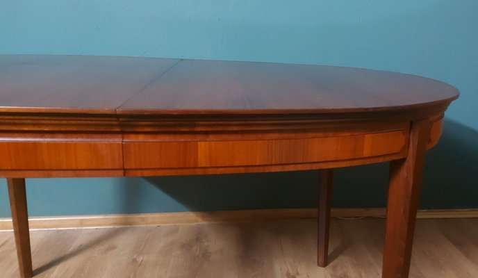 Scandinavian Extendable Mahogany Table, 1950s-KDW-1763446