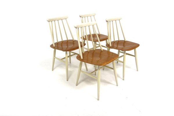 Scandinavian Fanett Chairs by Ilmari Tapiovaara for Edsby Verken, Sweden, 1960s, Set of 4-GEK-2035546