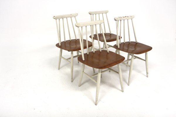 Scandinavian Fanett Chairs by Ilmari Tapiovaara for Edsby Verken, Sweden, 1960s, Set of 4-GEK-2035549