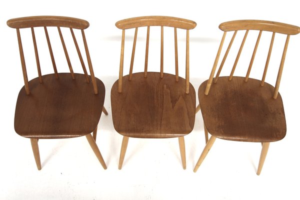 Scandinavian Fanett Teak Chairs by Ilmari Tapiovaara for Edsby Verken, 1960, Set of 6-GEK-2041132